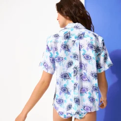 Vilebrequin Women Linen Short Sleeves Shirt Flash Flowers*Women Shirts