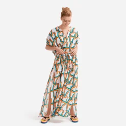 Vilebrequin Women Long Cover-Up In Cotton Voile Africain - X Jcc+ - Limited Edition*Women Cover-Ups