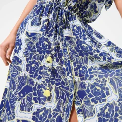 Vilebrequin Women Maxi Dress Hidden Fishes - X Poupette St Barth*Women Dresses