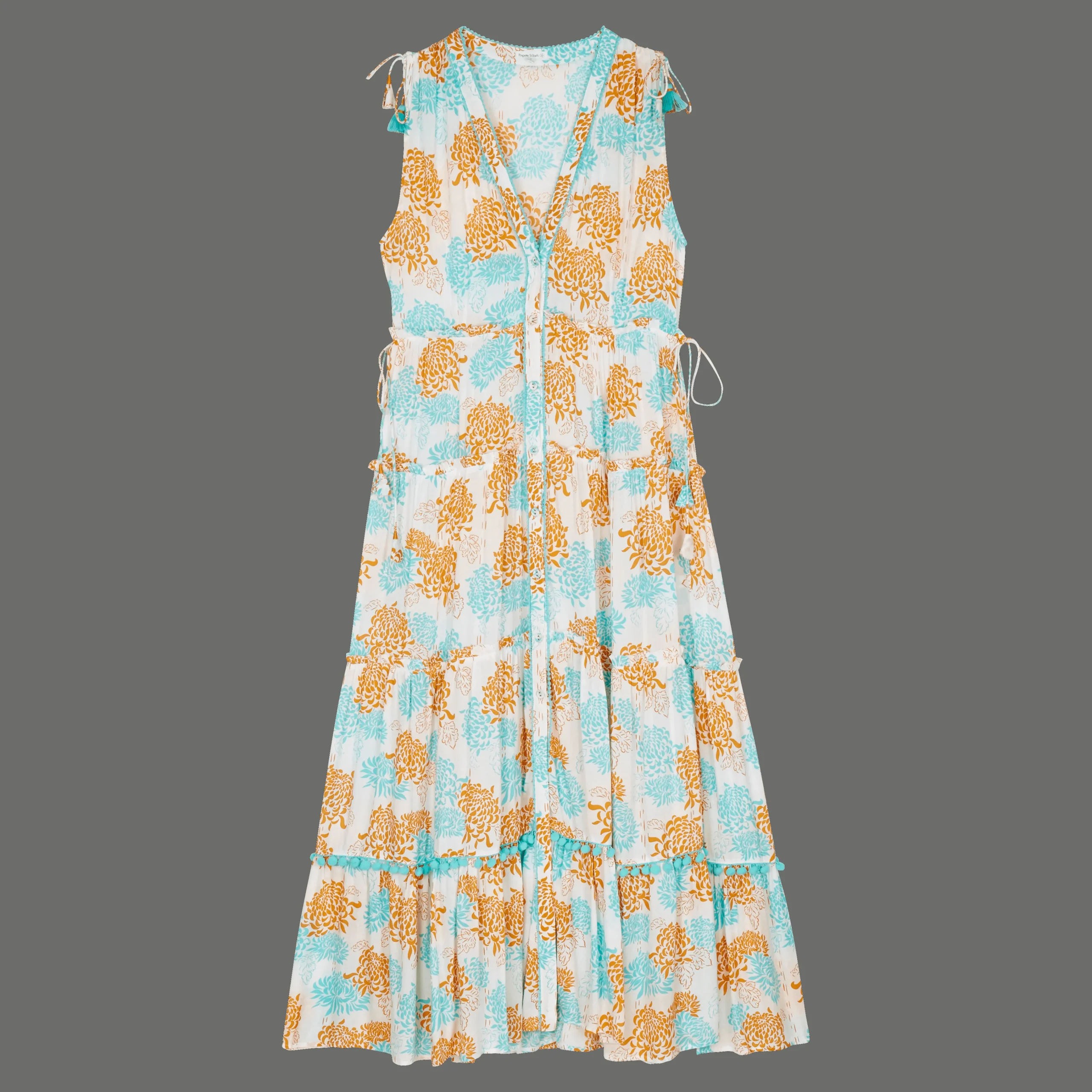 Vilebrequin Women Maxi Dress Iridescent Flowers Of Joy- X Poupette St Barth*Women Dresses