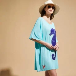 Vilebrequin Women Maxi Viscose Dress Seahorse - X Patrizia Gucci*Women Cover-Ups
