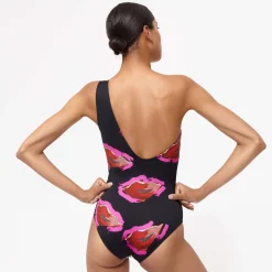 Vilebrequin Women One-Piece Asymmetric Swimsuit Passion - X Deux Femmes Noires*Women One-Piece