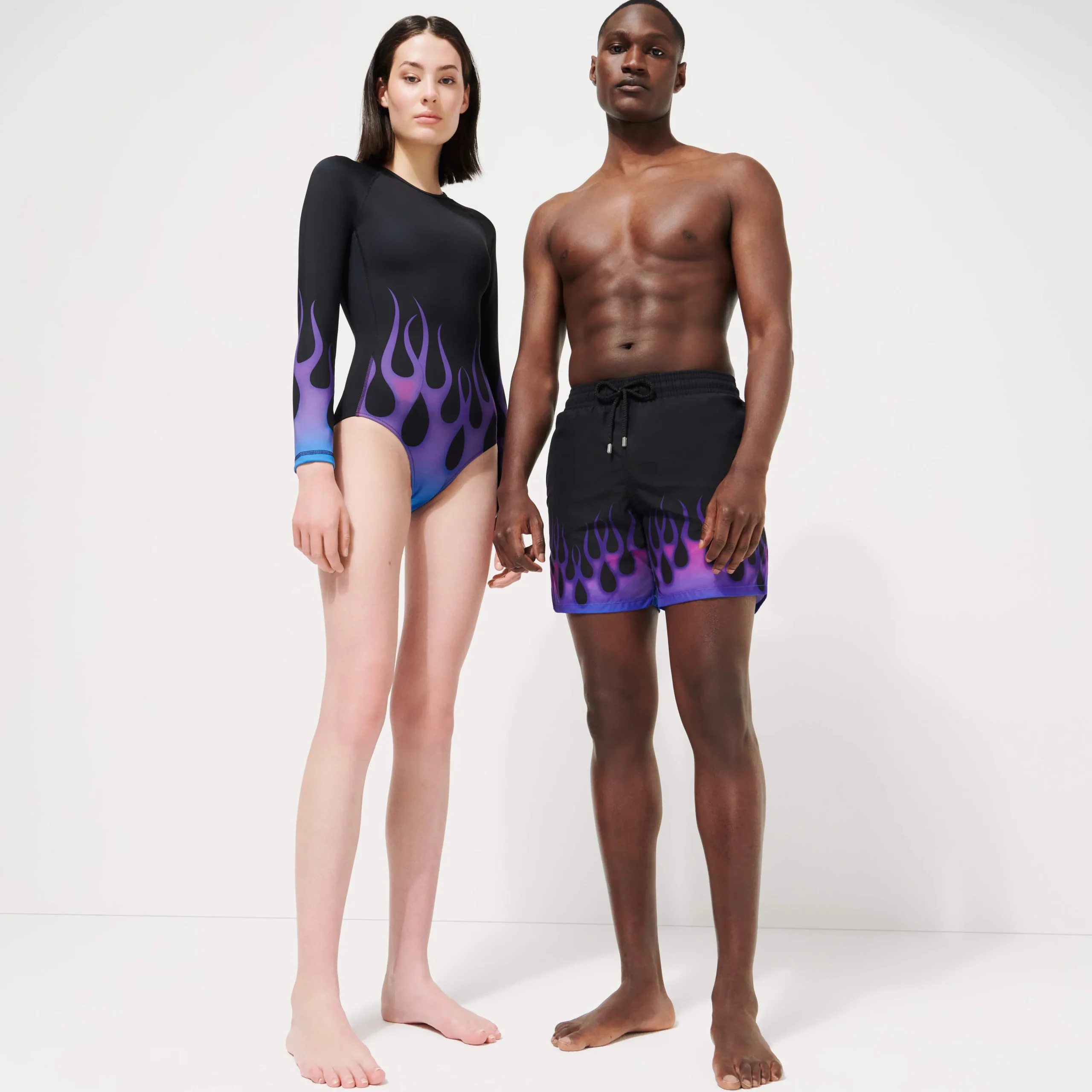 Vilebrequin Women Rashguard Long-Sleeves One-Piece Swimsuit Hot Rod 360° - X Sylvie Fleury*Women Rashguards