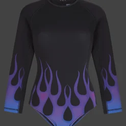 Vilebrequin Women Rashguard Long-Sleeves One-Piece Swimsuit Hot Rod 360° - X Sylvie Fleury*Women Rashguards