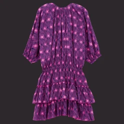 Vilebrequin Women Short Ruffles And Long Sleeves Cotton Dress Hypno Shell*Women Dresses