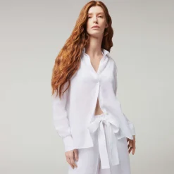 Vilebrequin Women Solid Linen Shirt- X Angelo Tarlazzi*Women Dresses