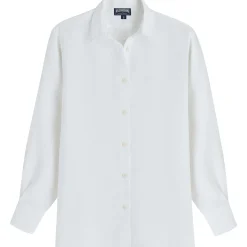 Vilebrequin Women Solid Linen Shirt- X Angelo Tarlazzi*Women Dresses